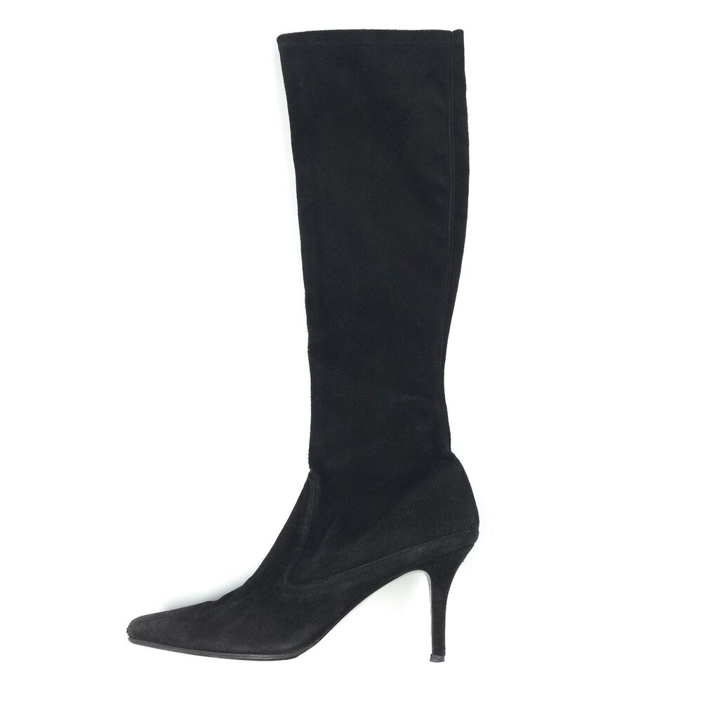 Stuart Weitzman Knee High Boots Pointed Toe Black… - image 3
